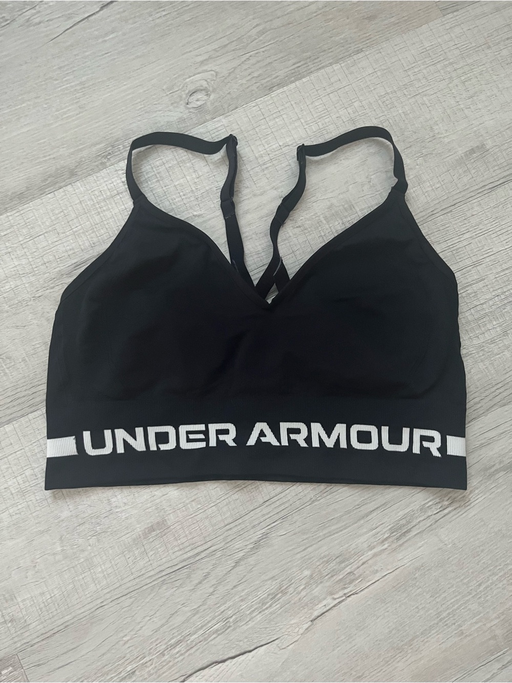 Under Armour Black Sports Bra with Branded Elastic Band